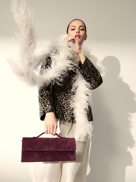 Клатч замшевый