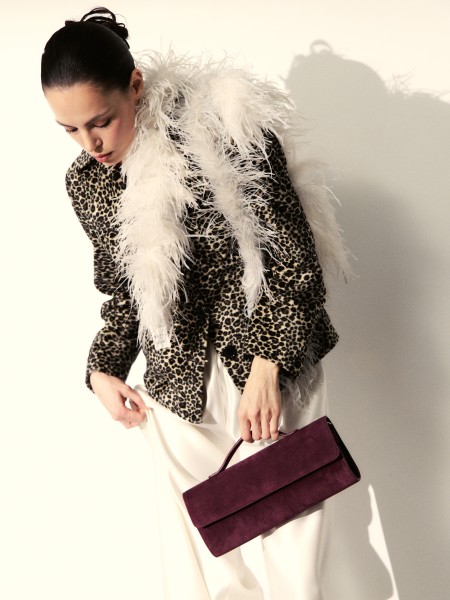 Клатч замшевый